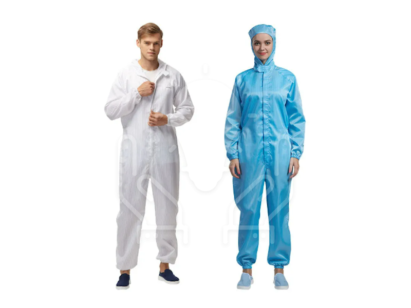 Waterproof Lint Free Zipper Antistatic Coverall Garment Dust Proof Reusable Esd Clothes Uniform Cleanroom Coverall